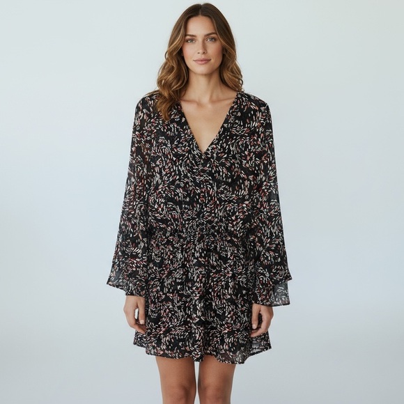 White House Black Market Dresses & Skirts - White House Black Market Floral Long Sleeve Dress